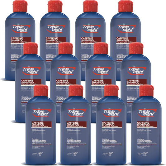 12x Triple Eight Caffeine Shampoo 250ml