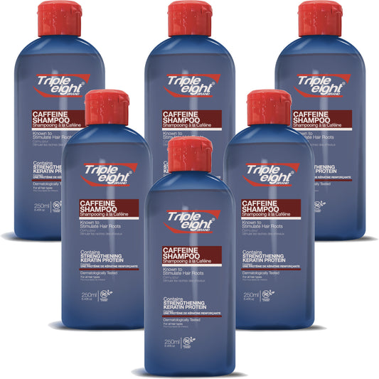 6x Triple Eight Caffeine Shampoo 250ml