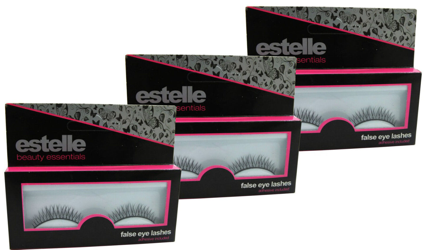 Estelle False Eye Lashes Adhesive Included  (6 Designs to Choose)