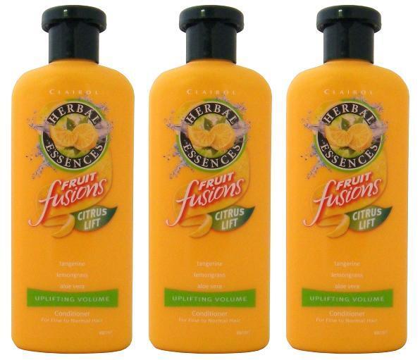 3x Herbal Essences Fruit Fusions Citrus Lift Conditioner 250ml Uplifting Volume