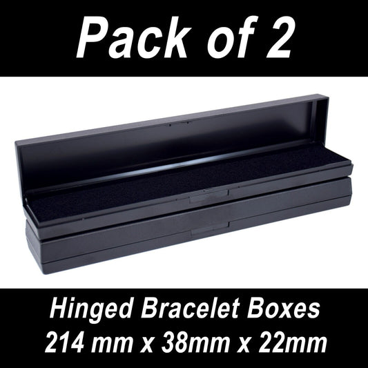 2 Hinged Bracelet Jewellery Gift Boxes For Pendant Necklace Bracelet Foam Padded