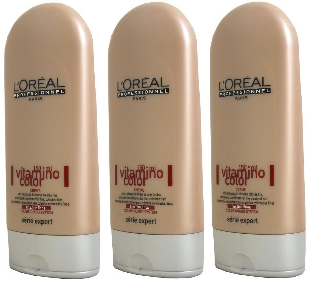 3x L'Oreal Vitamino Colour Conditioner 150ml (Series Expert)