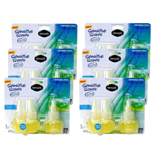 6x Renuzit Pure Ocean Breeze Air Freshener (18x Refills) Fits Airwick/Glade