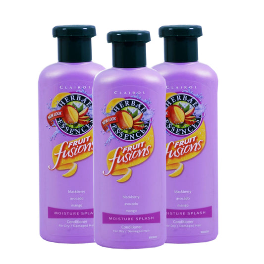 3x Herbal Essences Fruit Fusions Moisture Splash Conditioner 200ml