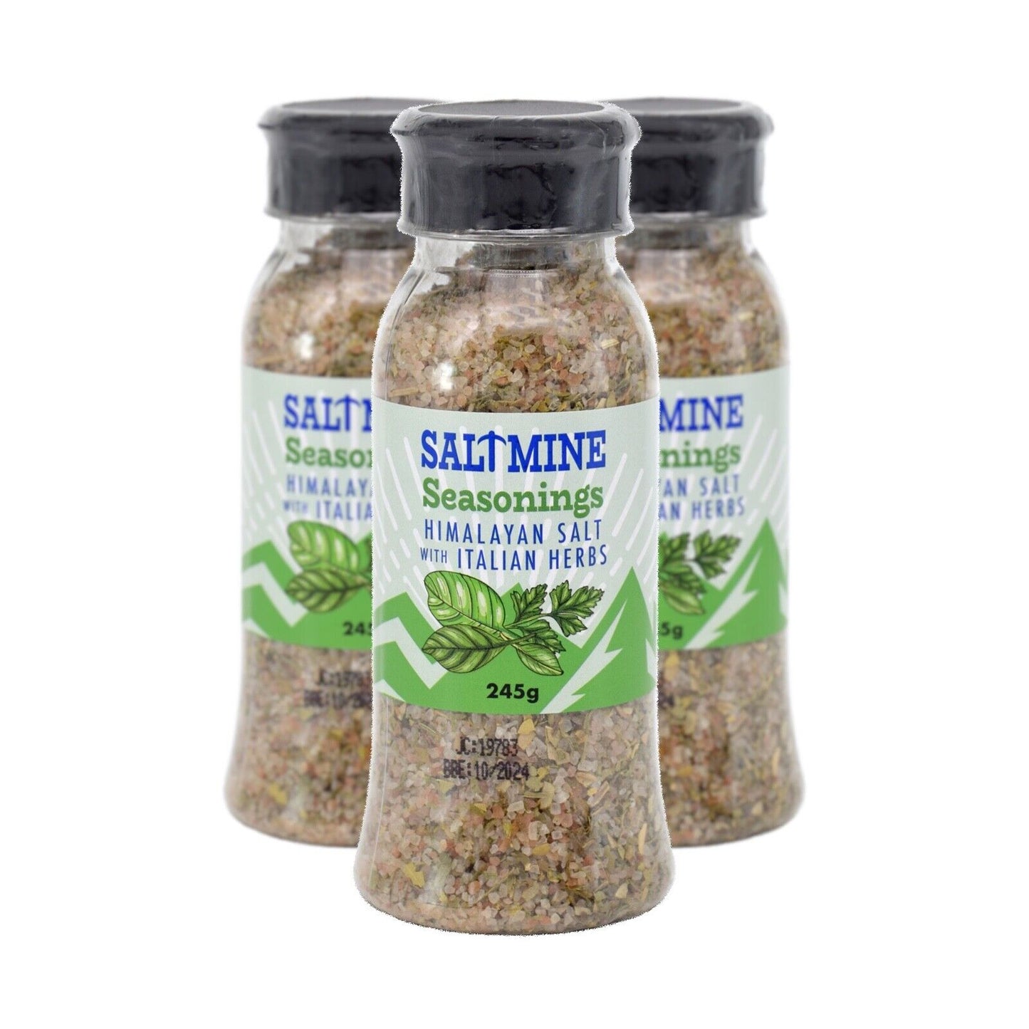 3x Saltmine Seasoning Himalayan Salt with Italian Herbs (3 x 250g)